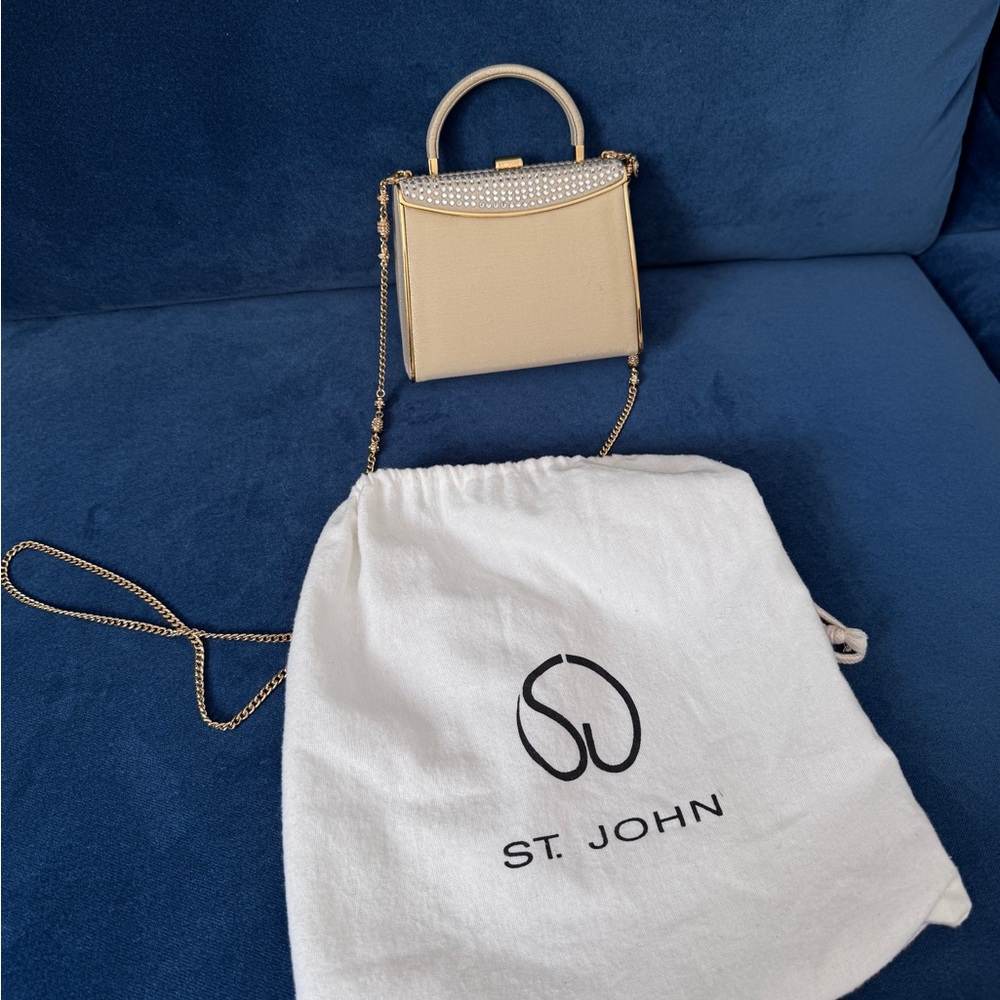 St. John Vintage‎ Mini top Handle Gold Evening Bag . - Picture 10 of 12